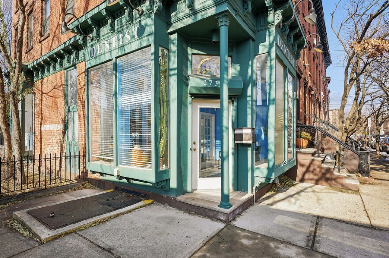 JC Family Dental LLC office exterior at 273A Monmouth Street, Jersey City, NJ