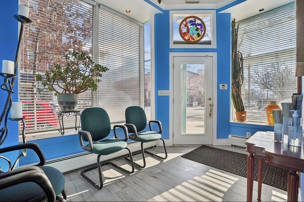 Patient waiting area with seating
